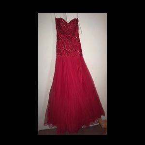 Red sheri hill prom dress